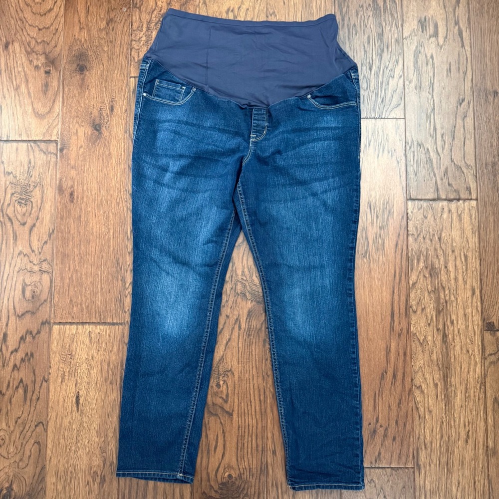 Old Navy Maternity‎ Skinny Jeans Full Panel Dark Wash Everyday Wear Denim 18R